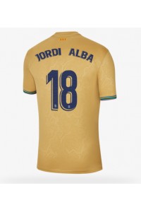 Fotbalové Dres Barcelona Jordi Alba #18 Venkovní Oblečení 2022-23 Krátký Rukáv